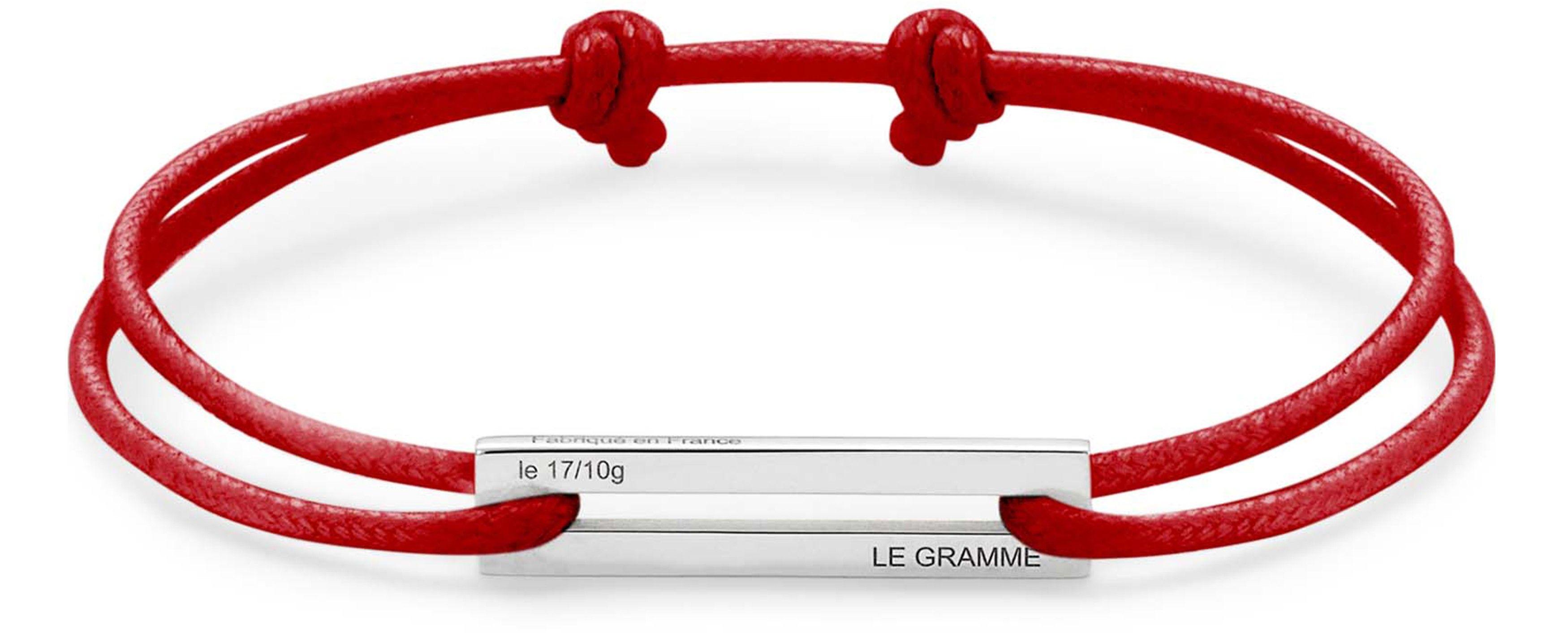 Le Gramme 5G braided bracelet - Red