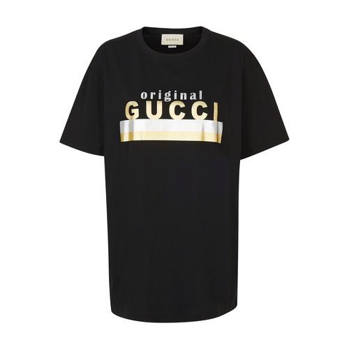 Gucci Logo T-shirt in Black - Lyst