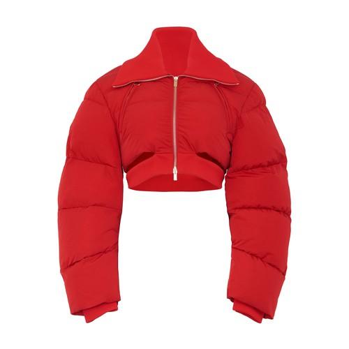 Red cropped bubble jacket hotsell