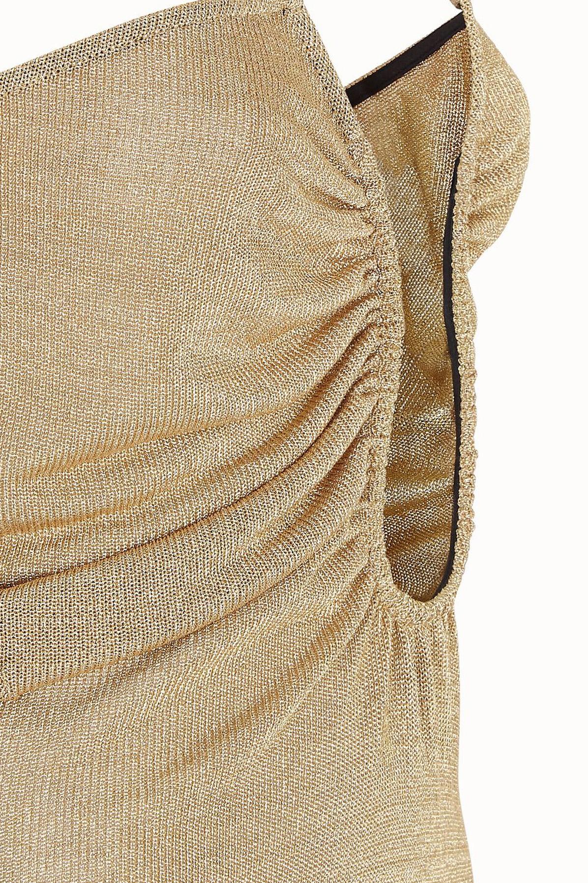 Fendi Gold Lurex Dress in Metallic | Lyst