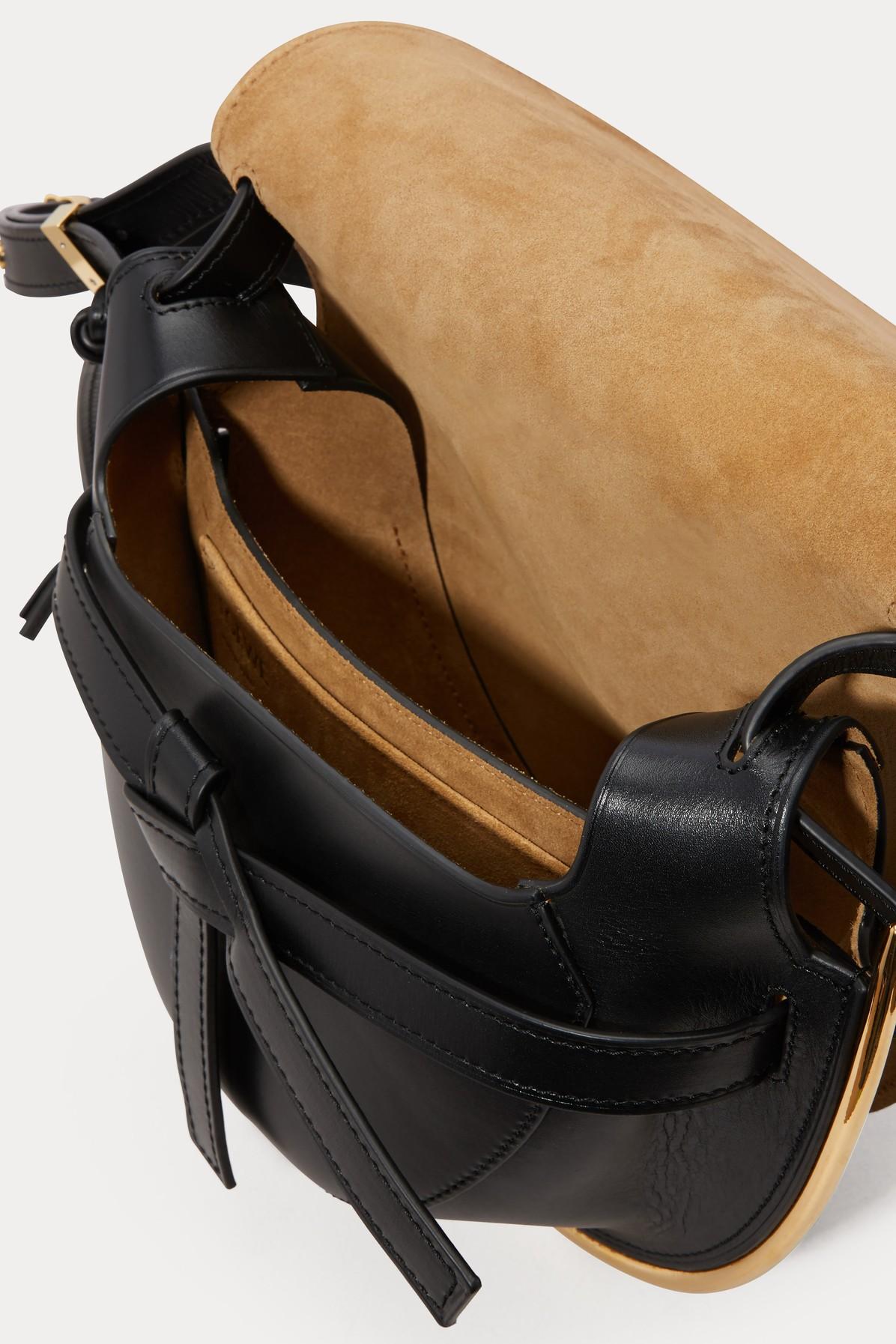 Loewe Heel Small Leather Shoulder Bag In Black IUCN Water