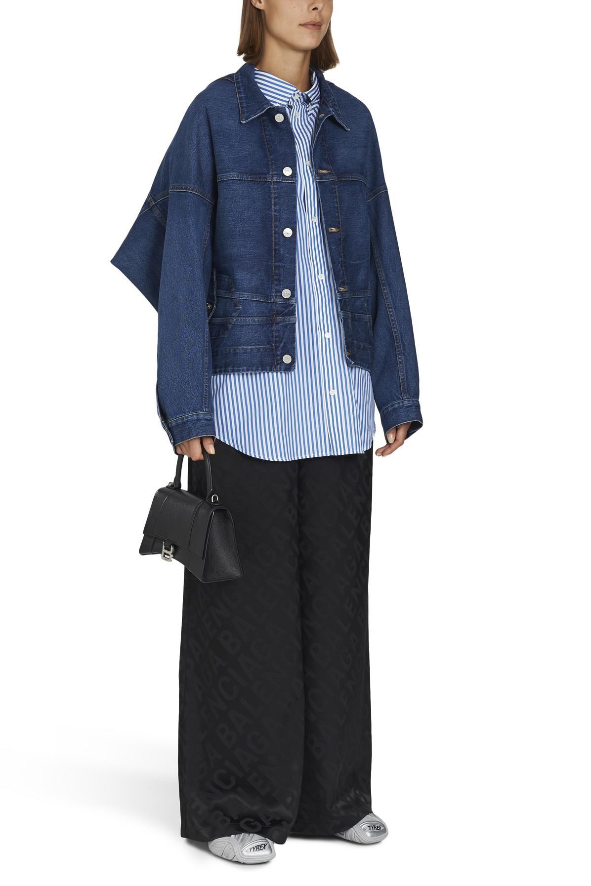 Balenciaga Upside Down Denim Jacket in Blue | Lyst