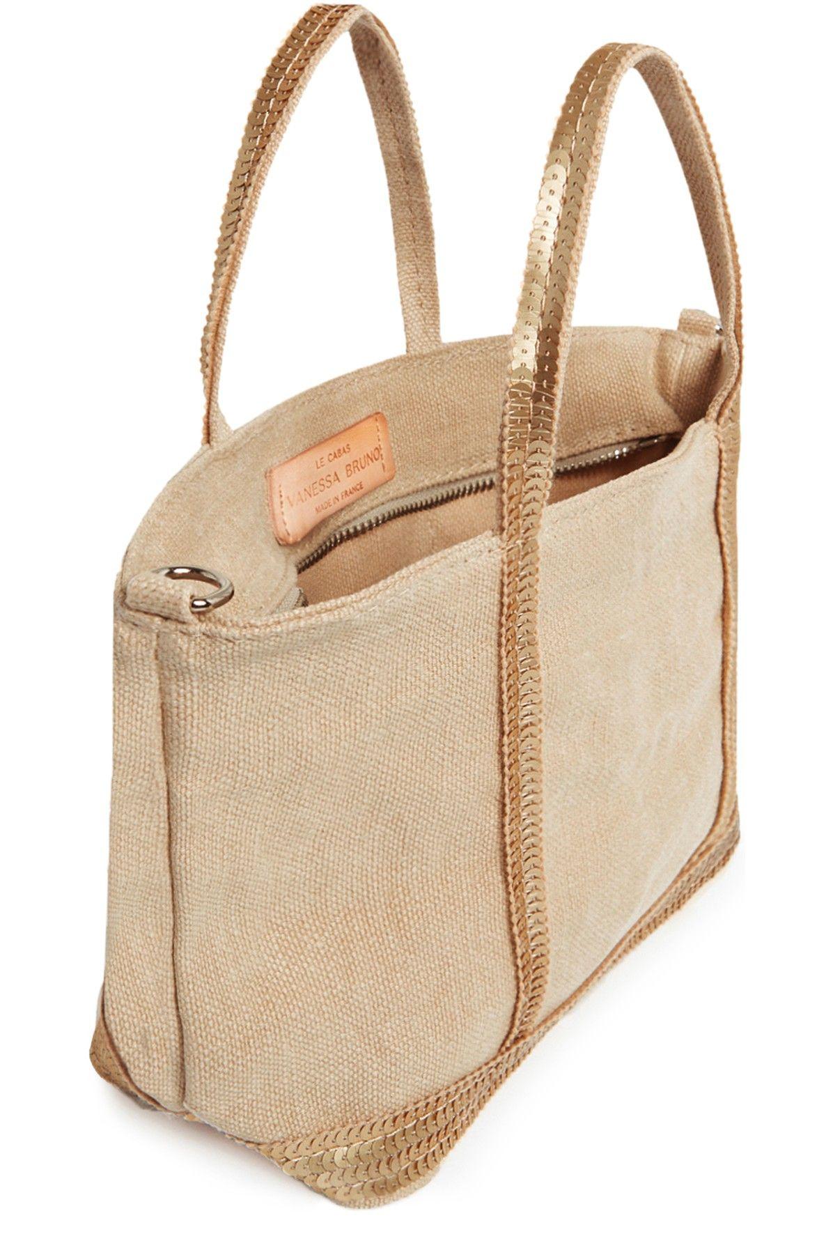 Vanessa Bruno Linen Xs Cabas Tote Bag in Natural | Lyst