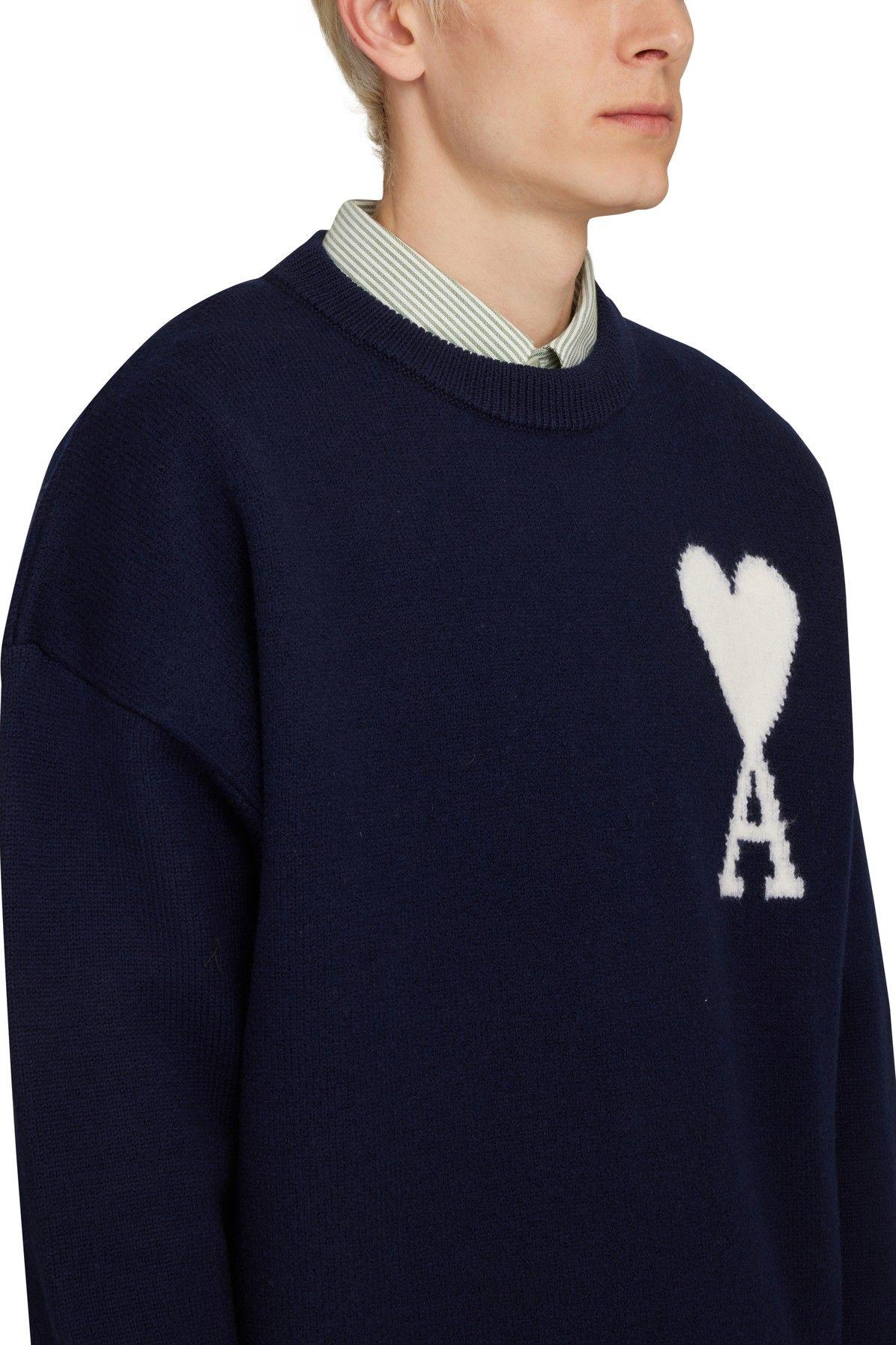 Ami Paris Crewneck Sweater in Blue for Men