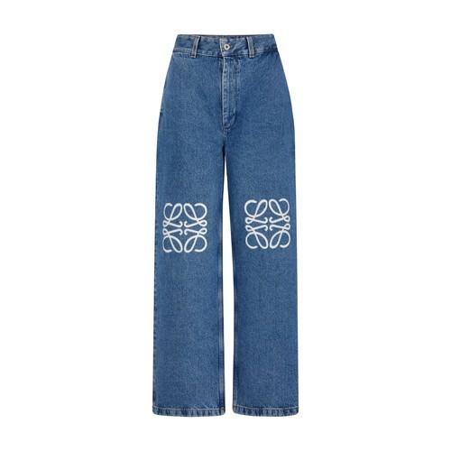 Loewe Anagram baggy Jeans in Blue | Lyst