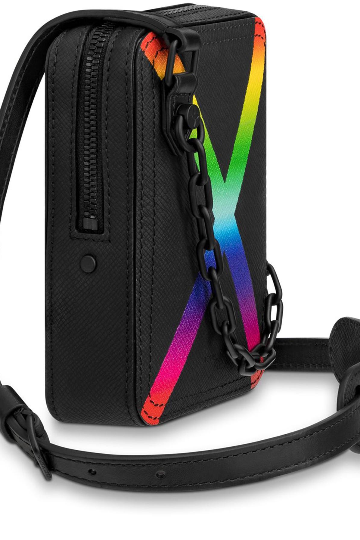 Louis Vuitton Danube Messenger Taiga Black/Rainbow