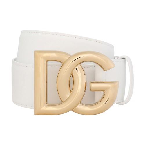 Ceinture en cuir de veau à logo DG Dolce & Gabbana en coloris Neutre | Lyst