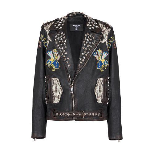 BALMAIN 裏地ロゴ 羊革 ステッチ バイカラー フーデッドコート BALMAIN - Alto e Diritto / ONLINE STORE