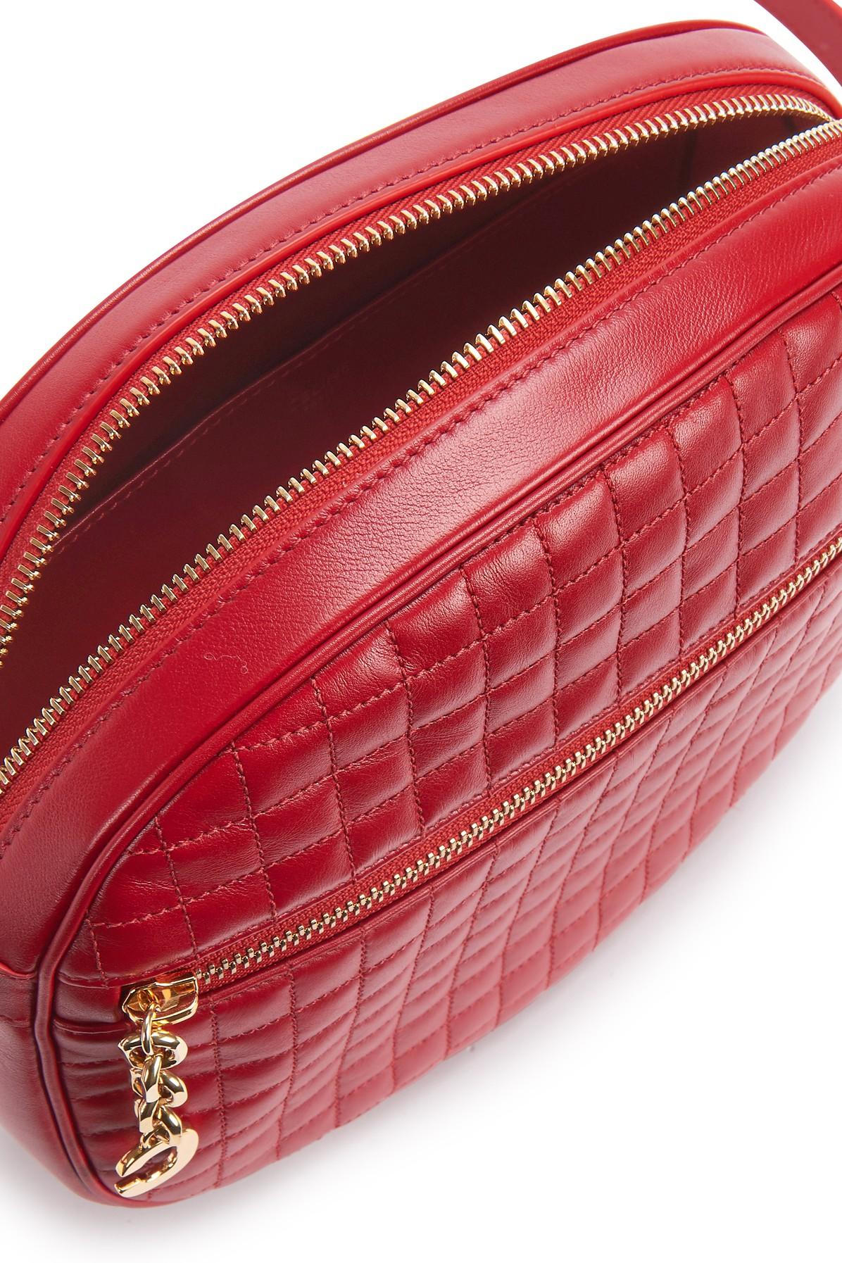 medium c charm bolsa in quilted calfskin