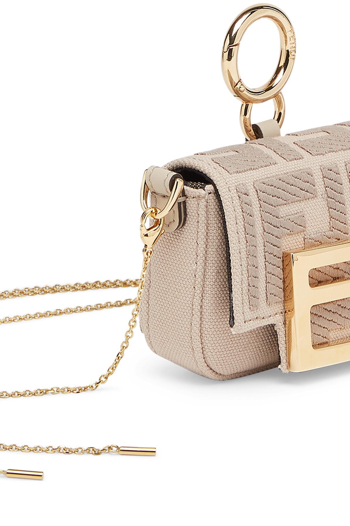 Fendi Nano Baguette Charm in Natural | Lyst