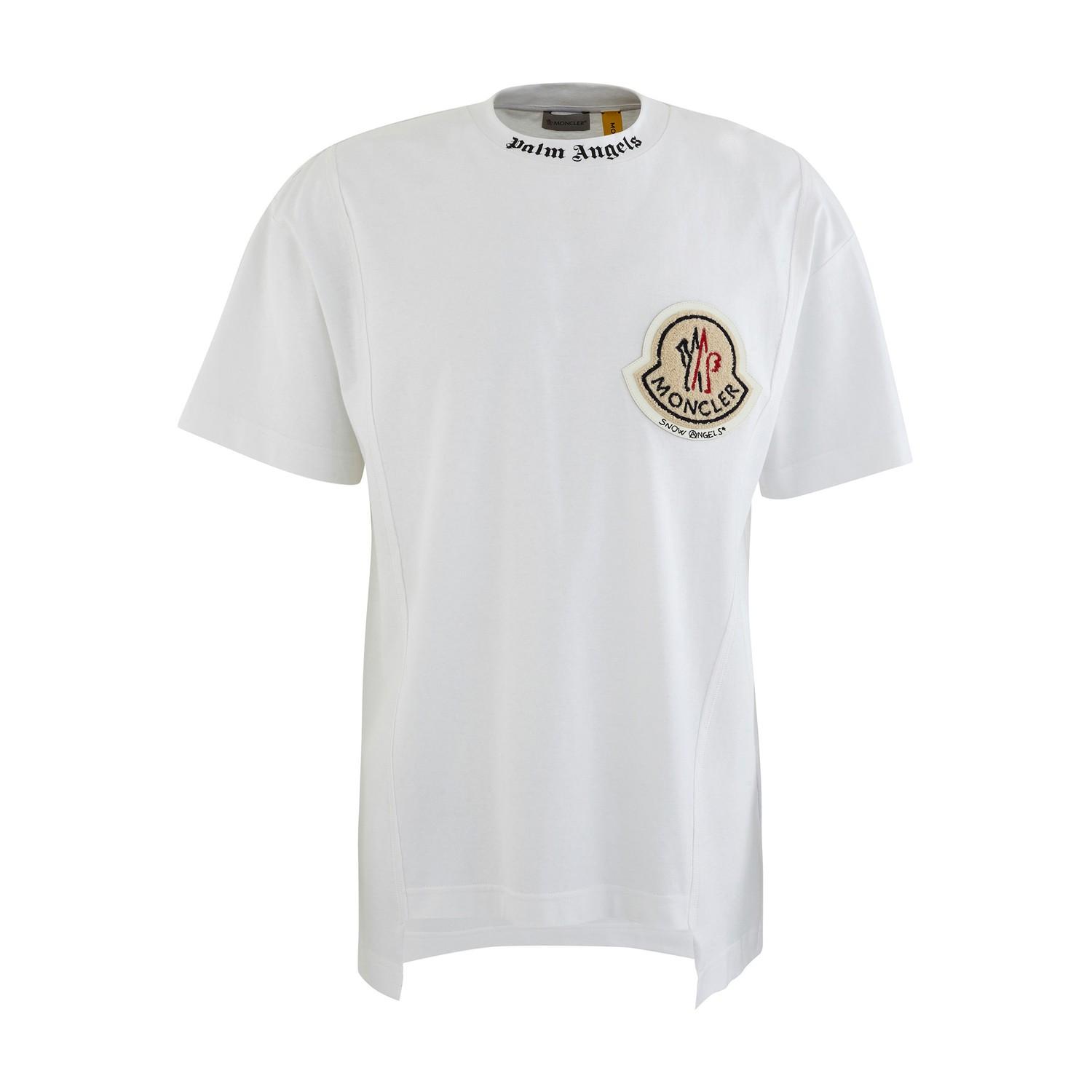 Moncler Genius Palm Angels - Maglia T-shirt in White for Men | Lyst