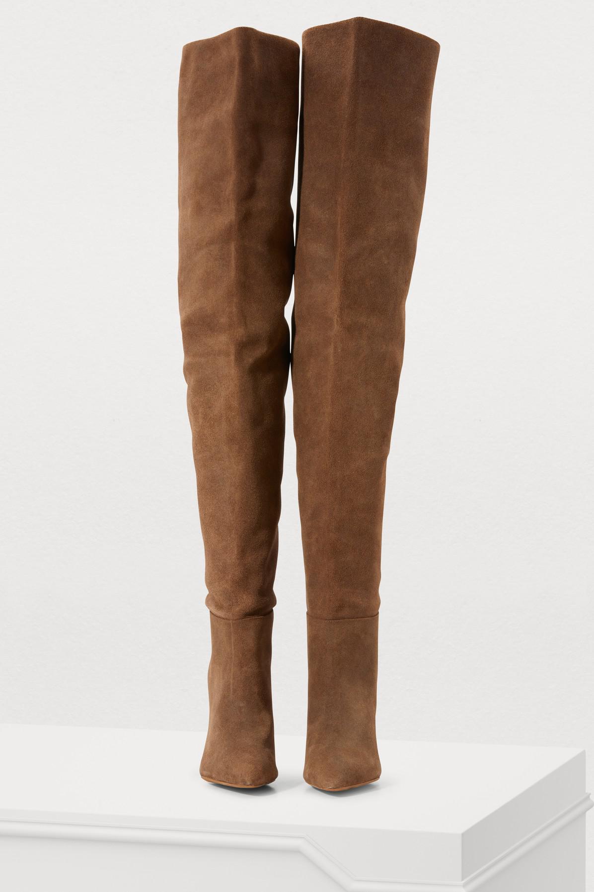 Yeezy Tubular Thigh-high Boots in Oak (Brown) | Lyst