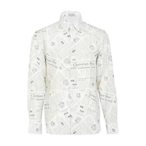 Dior And Daniel Arsham Newspaper Print Shirt in White for Men | Lyst