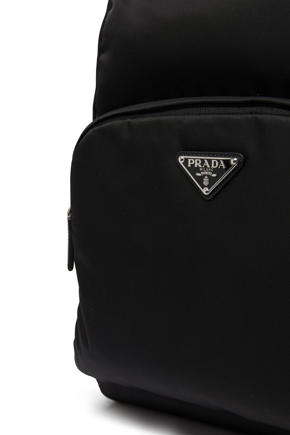 Prada Re-nylon And Saffiano Leather Backpack in Black for Men | Lyst UK