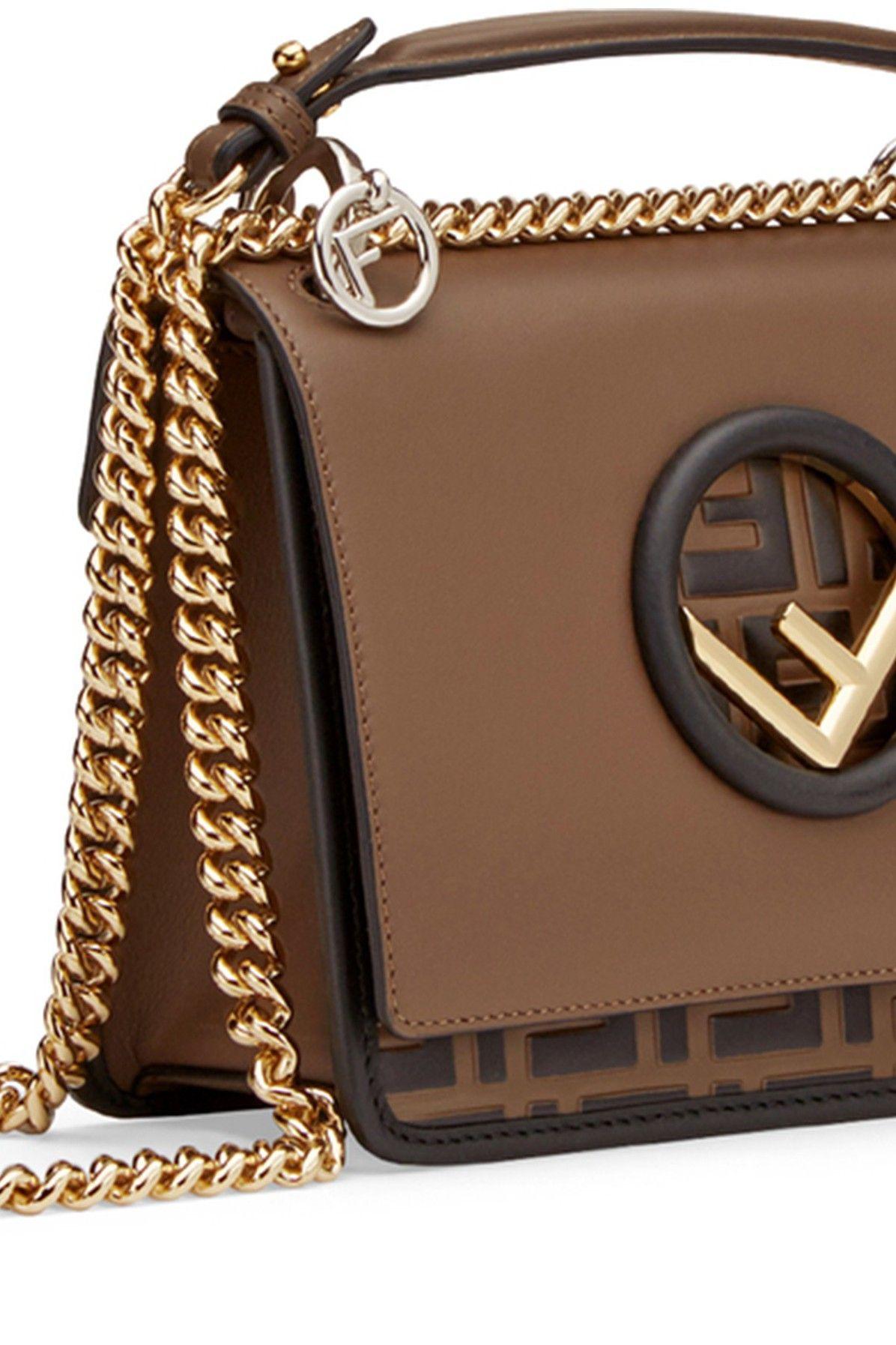 Fendi Kan I Bag in Brown | Lyst