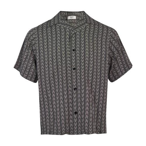 Celine Hawaiian Shirt In Printed Viscose in Black for Men | Lyst