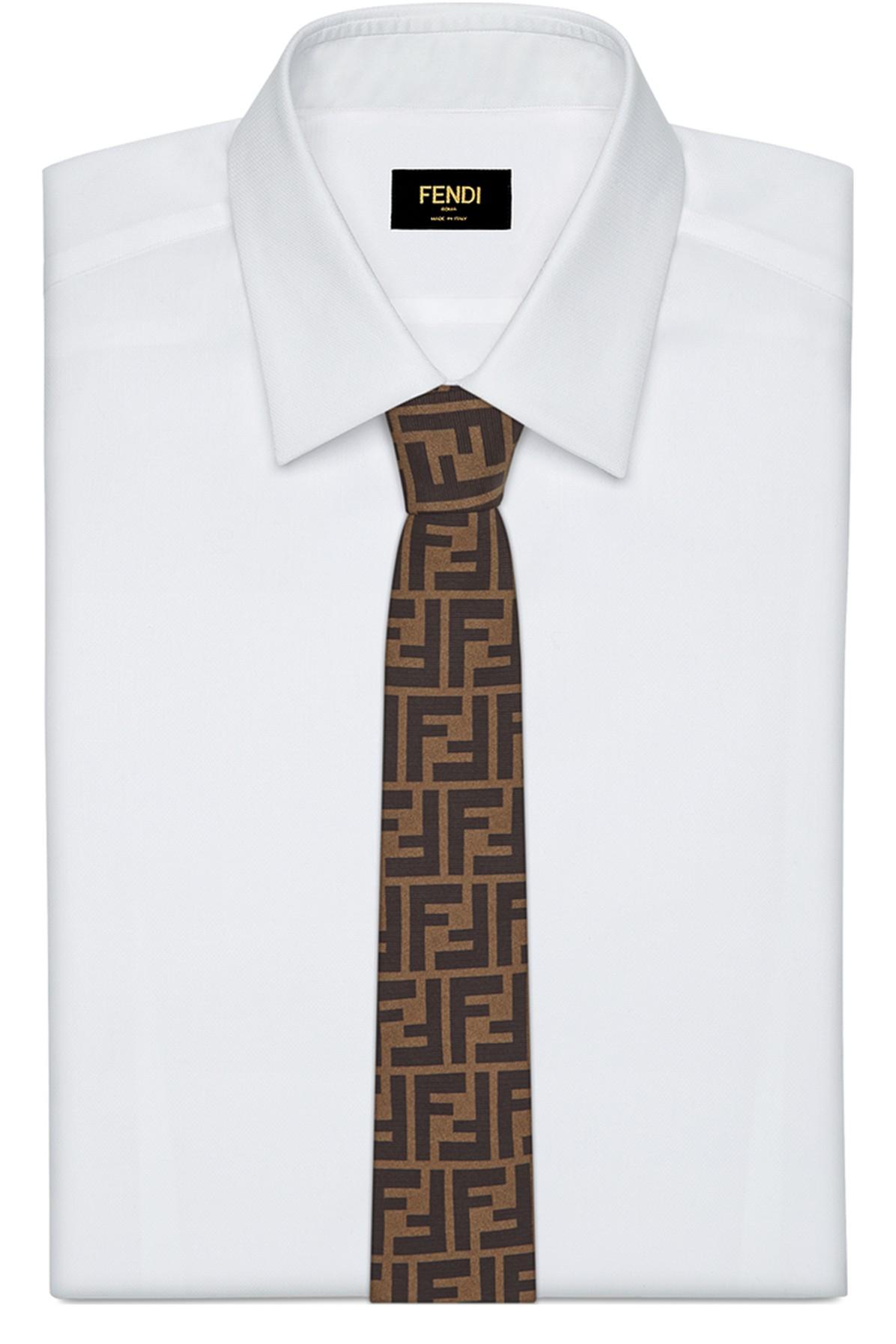 Fendi Tie in Brown/ Black (Brown) for Men - Lyst