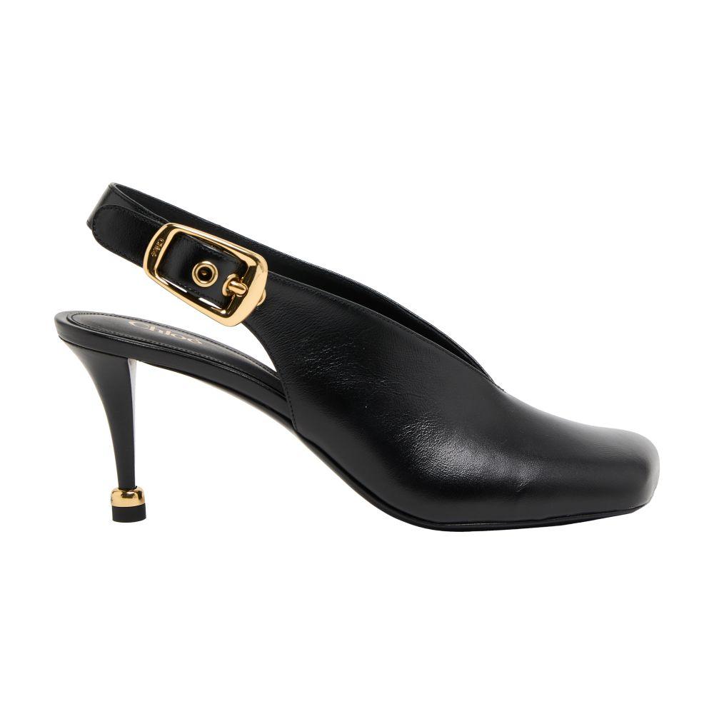 Chloe Pu Cut Pump Black