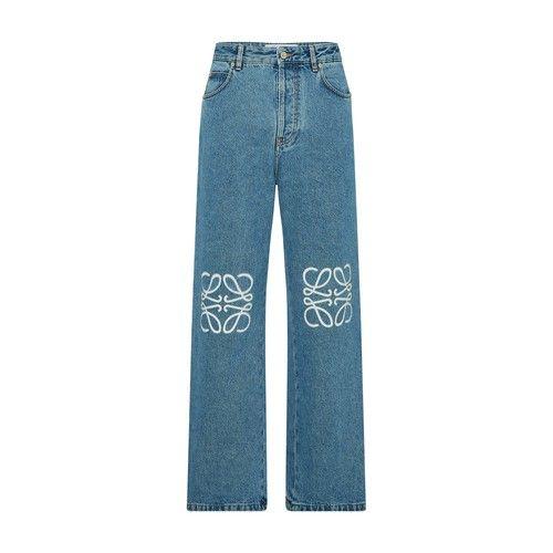 Loewe Anagram baggy Jeans in Blue for Men | Lyst