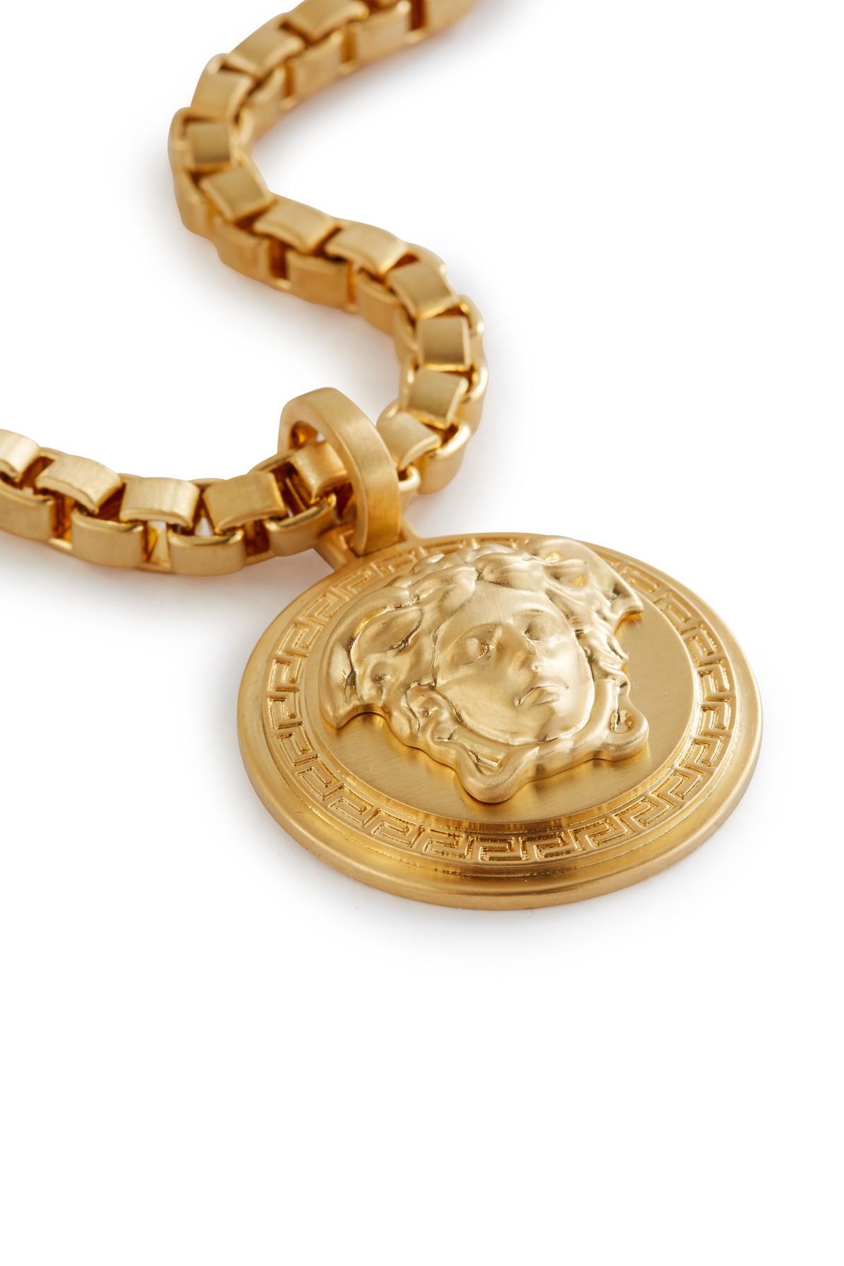 Versace Medusa Medallion Necklace in Metallic for Men Lyst