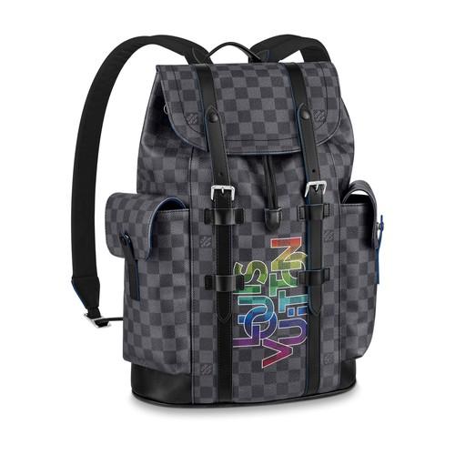 Louis Vuitton Christopher PM Backpack Graphite Damier Canvas Black