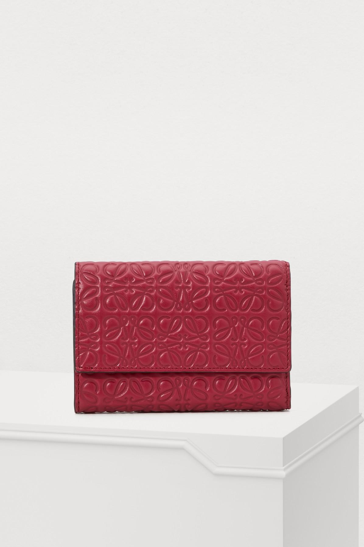 Loewe Small Vertical Wallet in Raspberry (Red) | Lyst