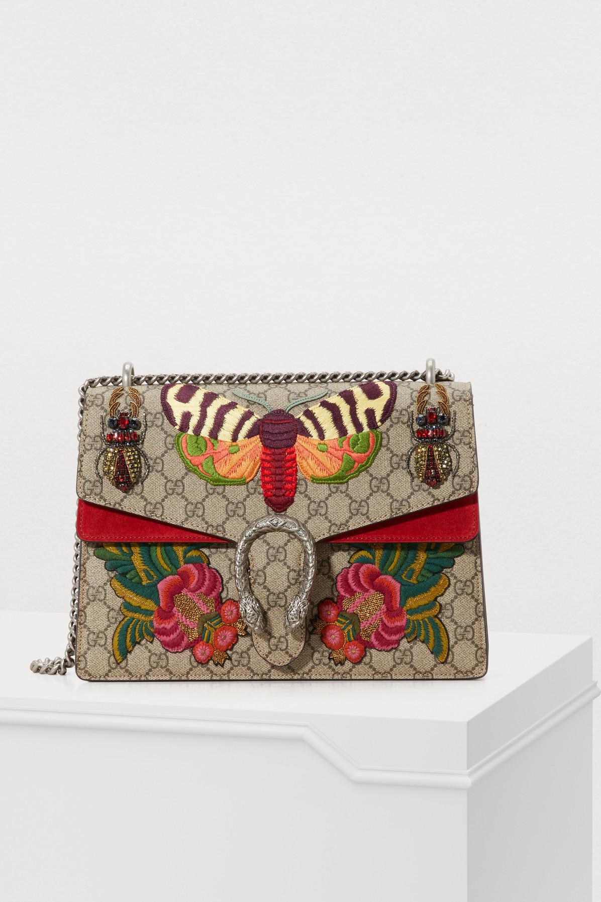 Gucci Canvas Dionysus Medium Shoulder Bag in Red - Lyst