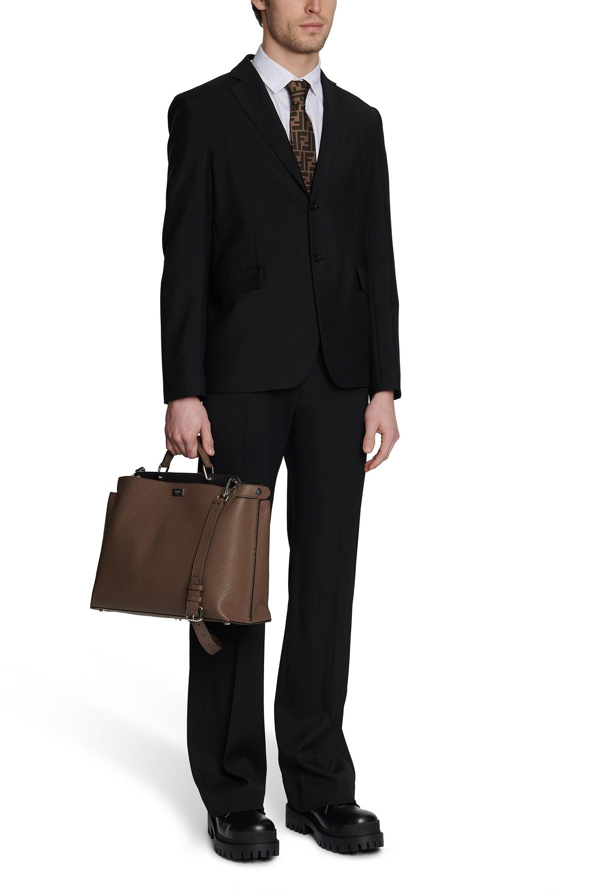 Fendi Leather Peekaboo Iseeu Medium in Brown for Men Mens Bags Briefcases and laptop bags 