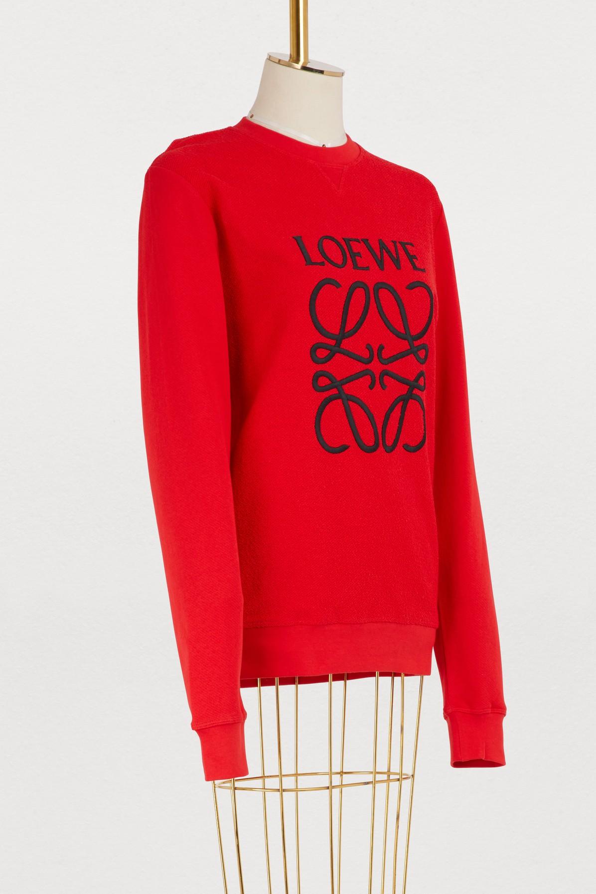Loewe Cotton Anagram Sweatshirt in Red - Lyst