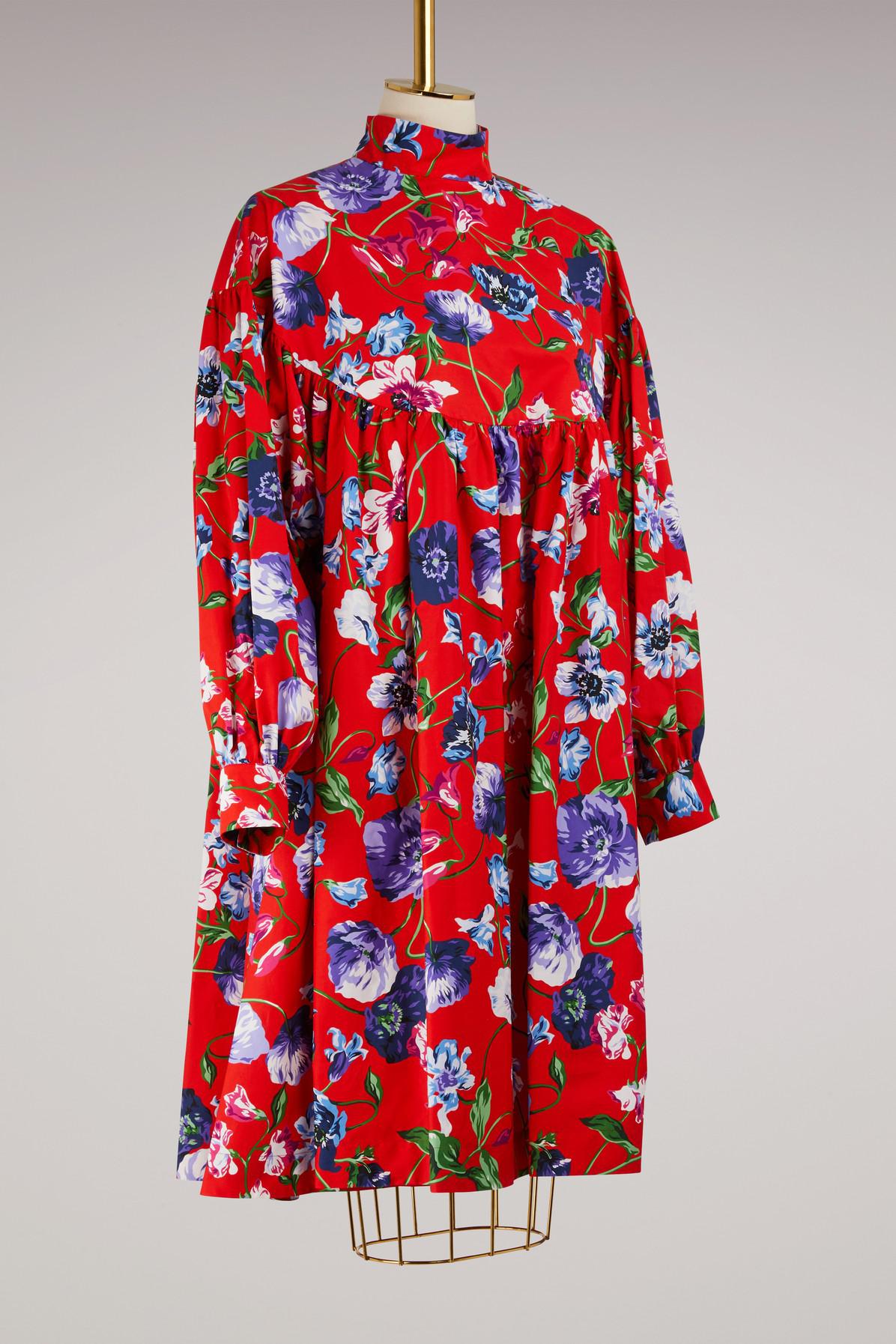 red kenzo dress