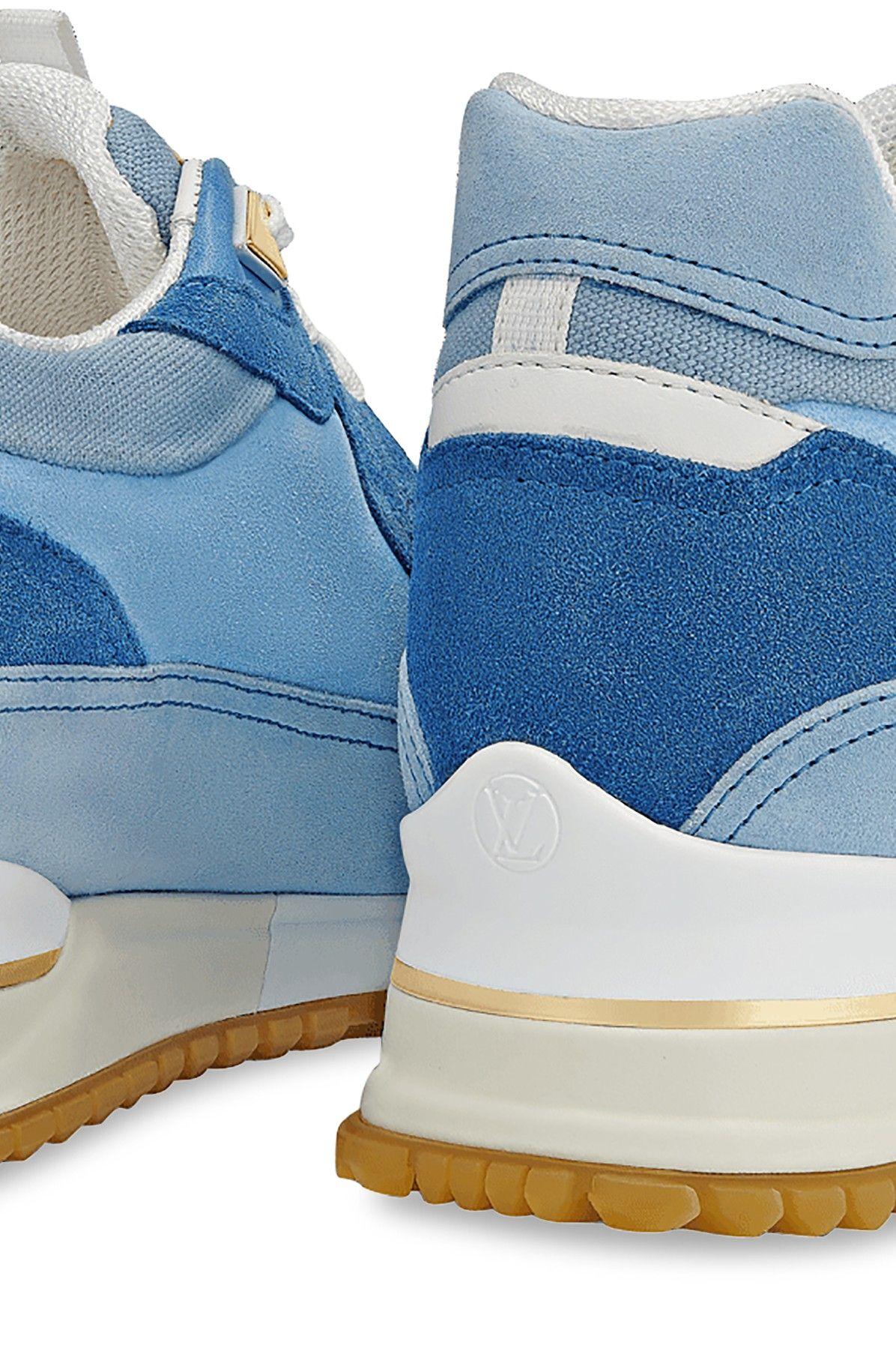 WMNS) LOUIS VUITTON Run Away Calfskin Sneakers Blue 1A5C2X - KICKS