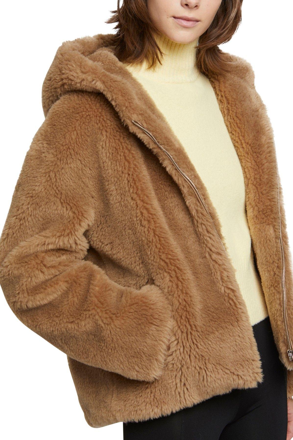 Yves Salomon Wool Jacket in Brown | Lyst