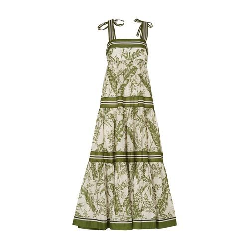 Zimmermann Palmprint Cotton Maxi Dress in Green Lyst