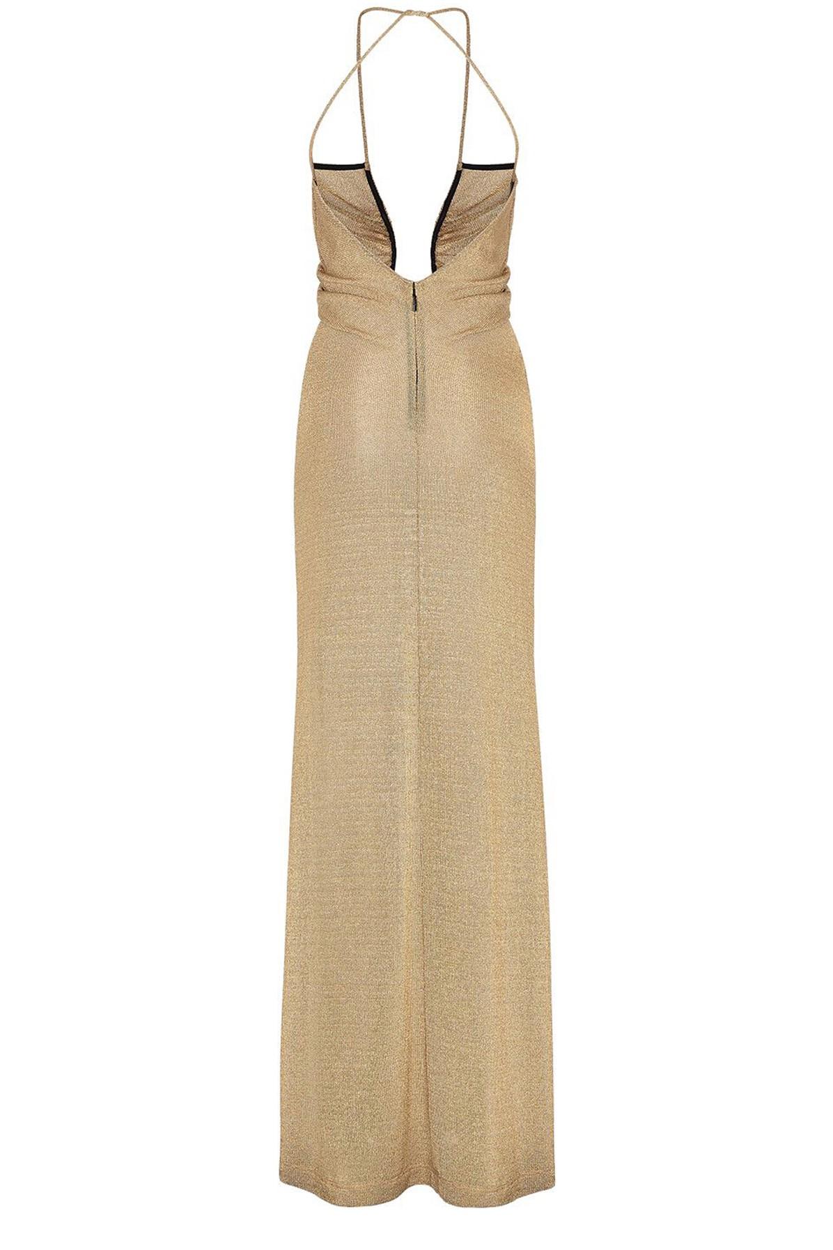 Fendi Gold Lurex Dress in Metallic Lyst