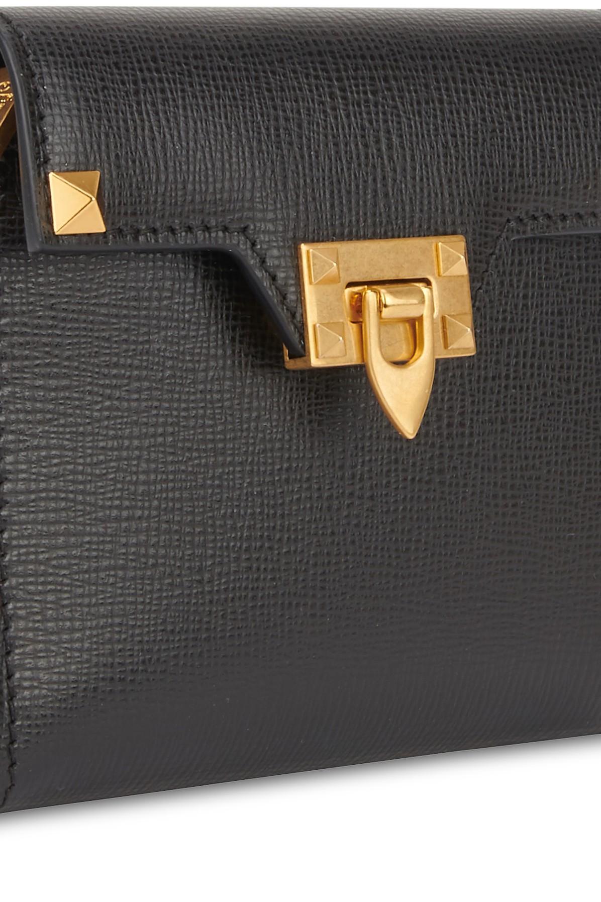 Valentino Leather Rockstud Alcove Wallet in Nero (Black) - Lyst