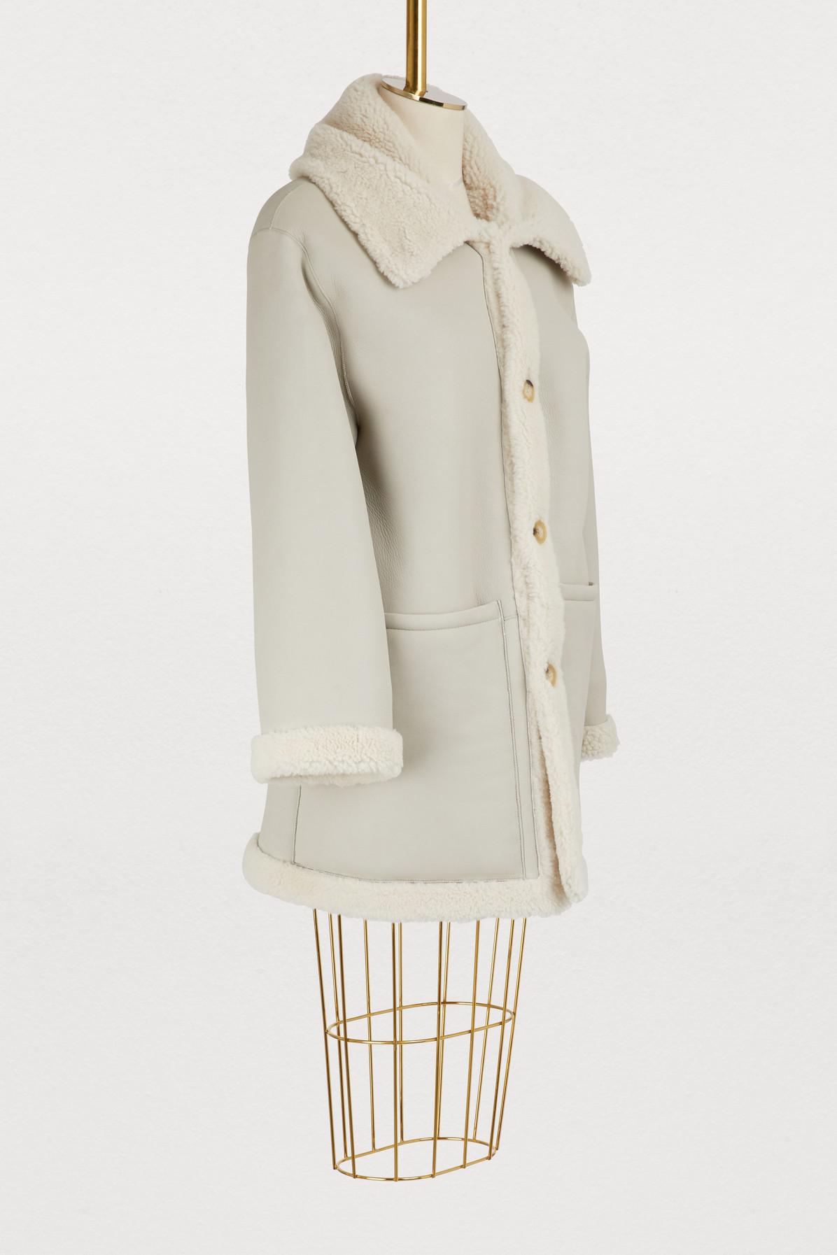 tory burch shearling coat