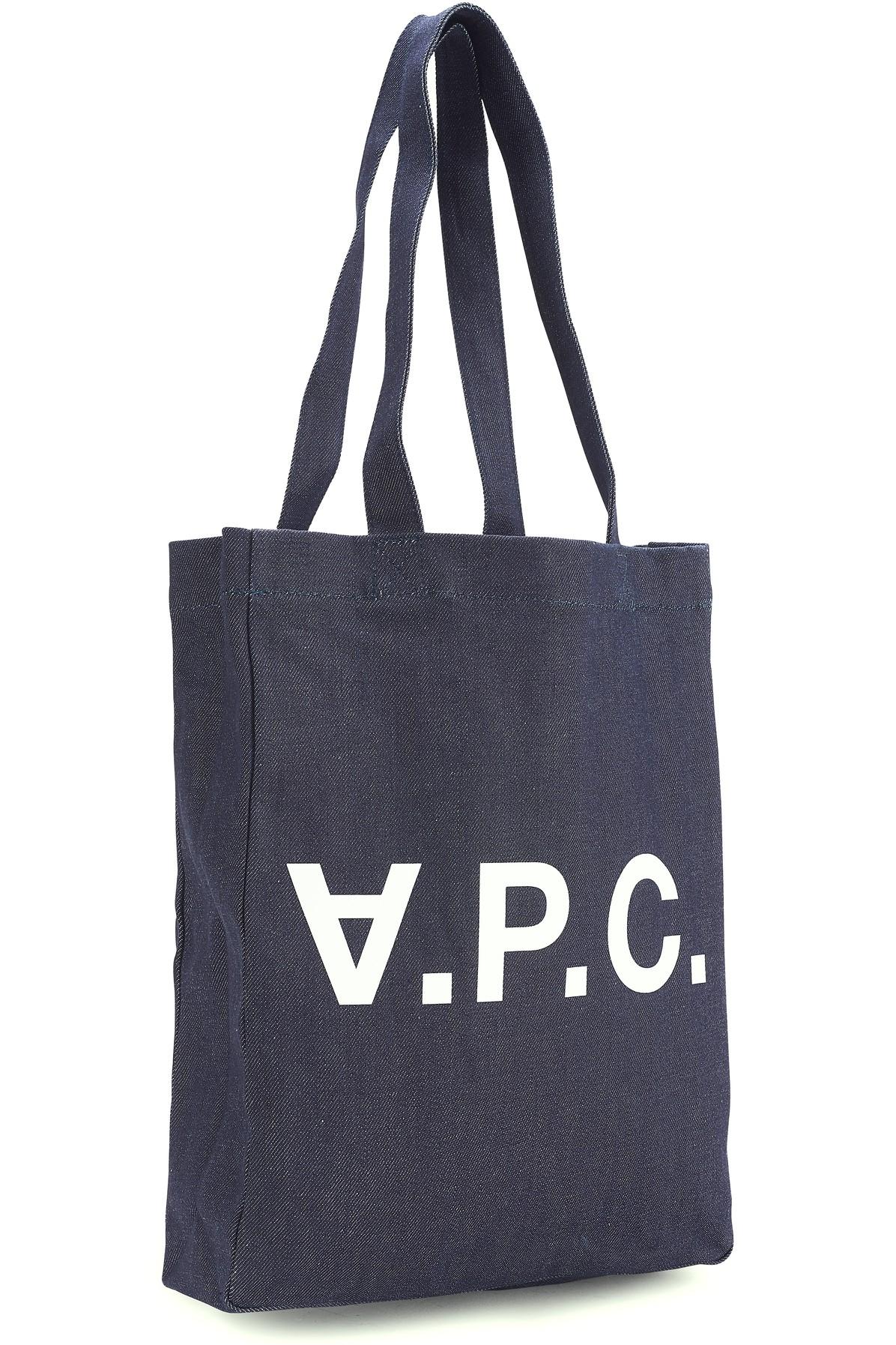 A.P.C. Denim Laure Tote Bag in Indigo 