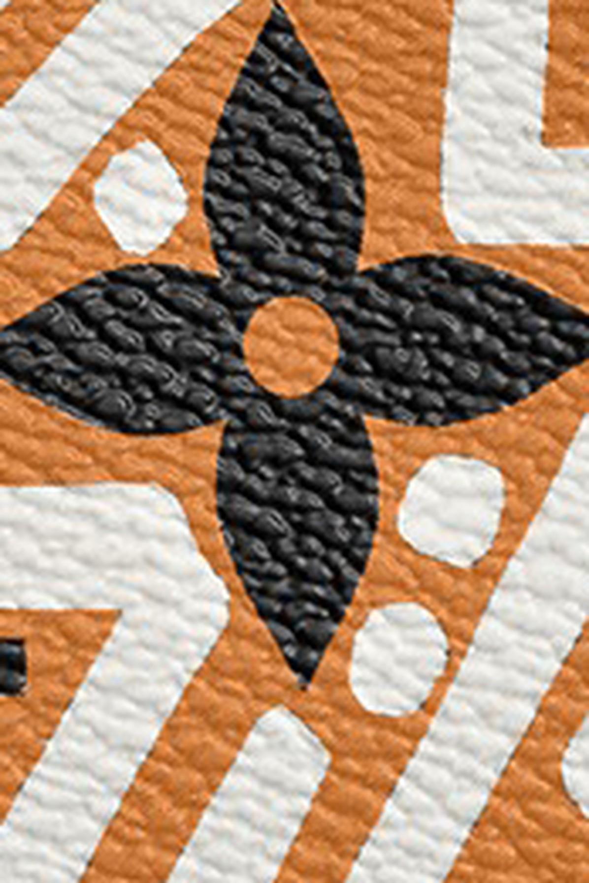 LOUIS VUITTON Monogram Giant Crafty Double Zip Pochette Creme Caramel  1305335