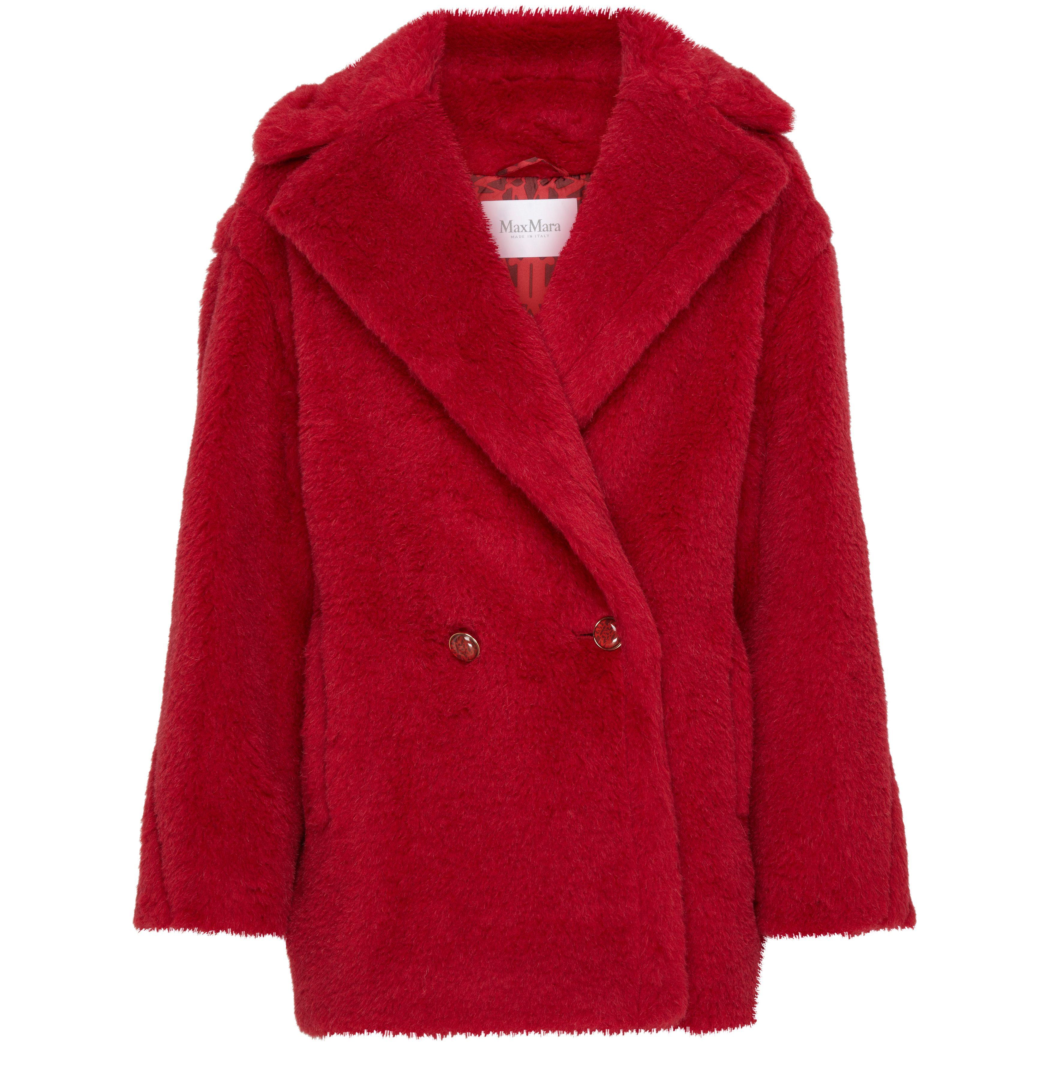 Max mara shop teddy coat red