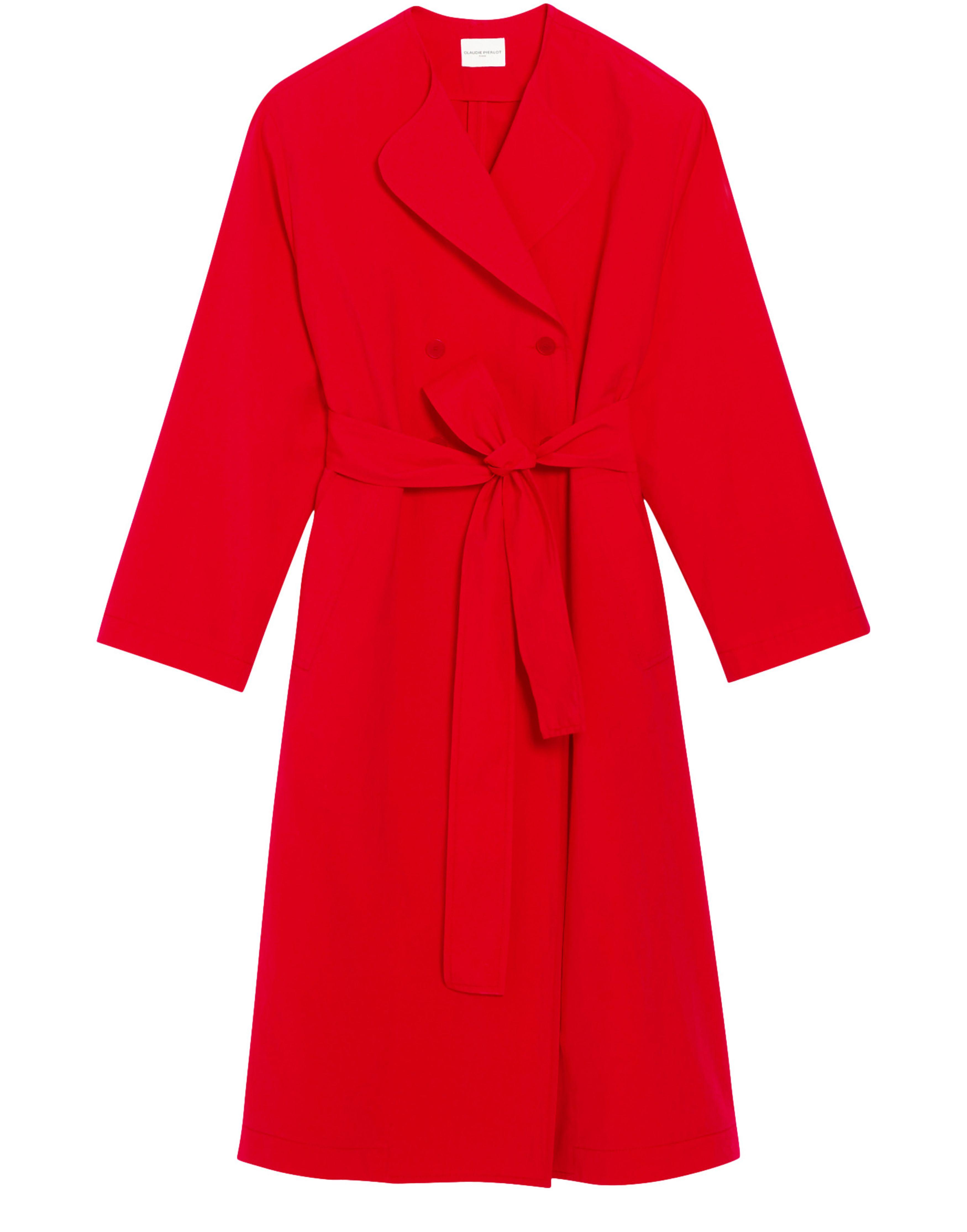 Trench long Claudie Pierlot en coloris Rouge Lyst