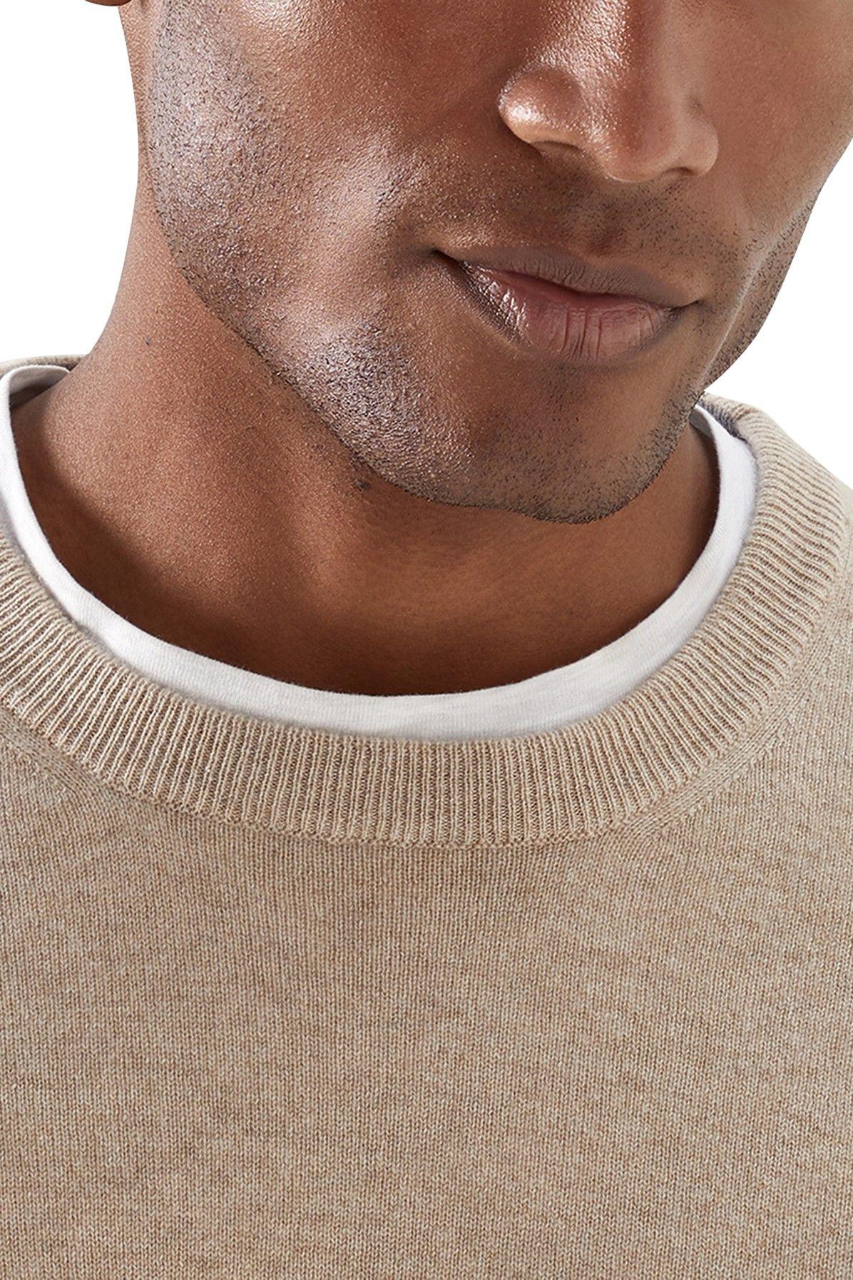 Brunello Cucinelli Cashmere Sweater in Natural for Men | Lyst