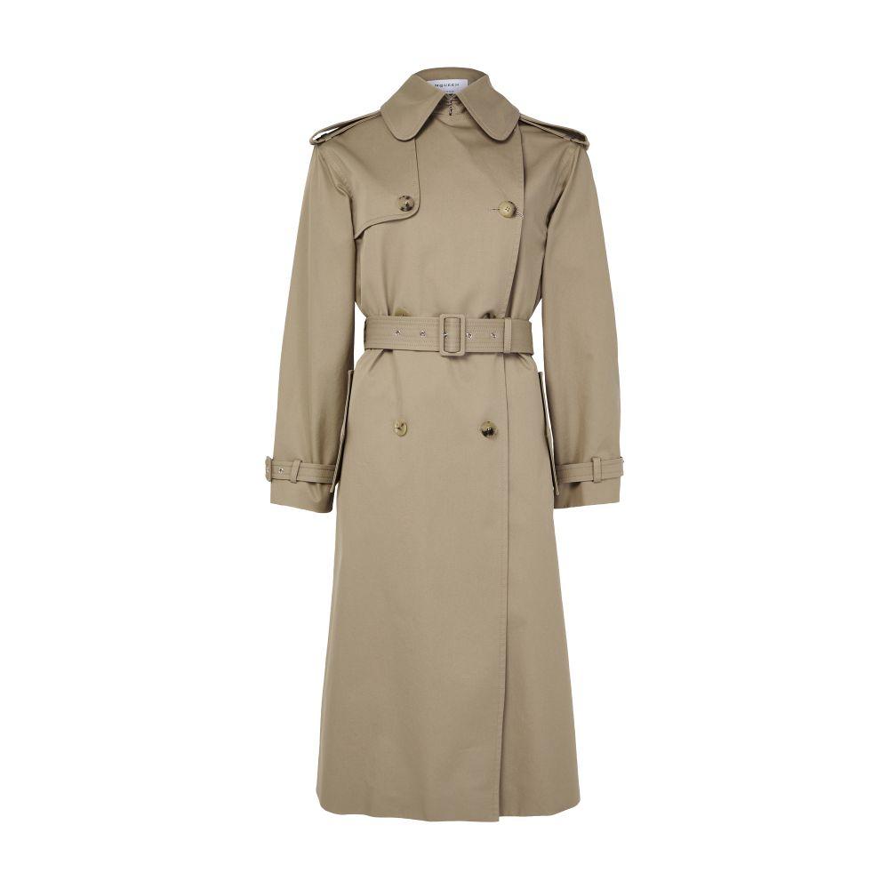 トレンチコート alexander mcqueen TRENCH COAT (838920QJACH 4003) Alexander McQueen Belted Double Breasted Trench Coat
