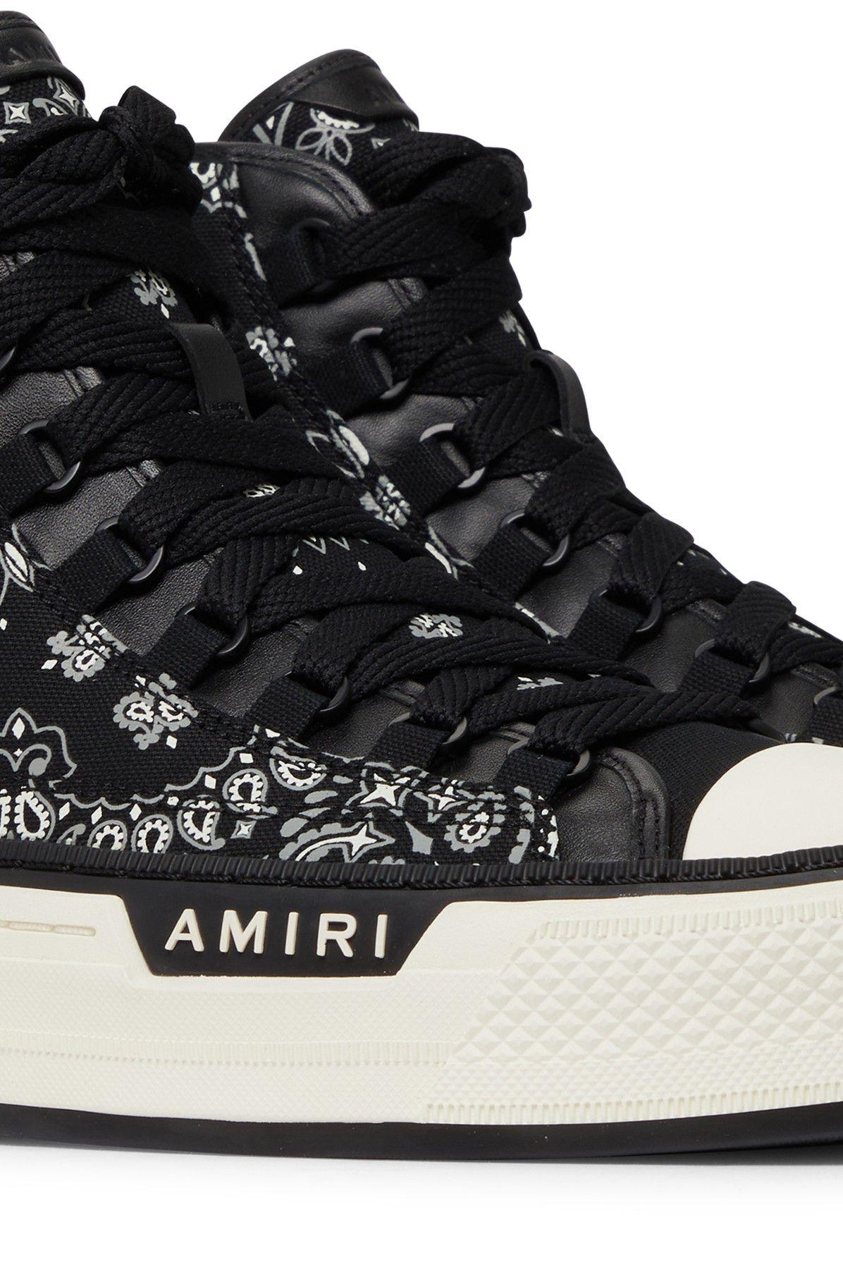 Amiri Bandana Ma Logo Court High-top Sneakers in Black for  display picture 1