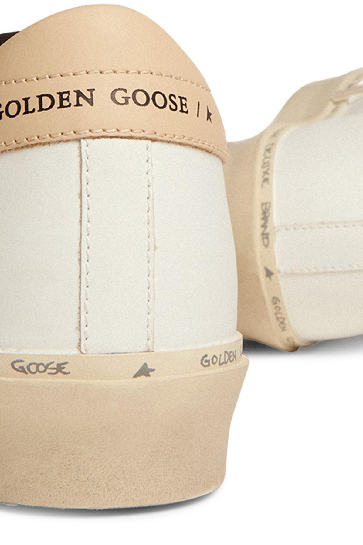 Golden Goose Hi Star Classic With List in Natural | Lyst