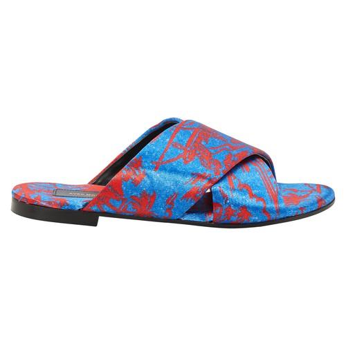 Avec Moderation Satin Honolulu Crisscross Slide Sandals in