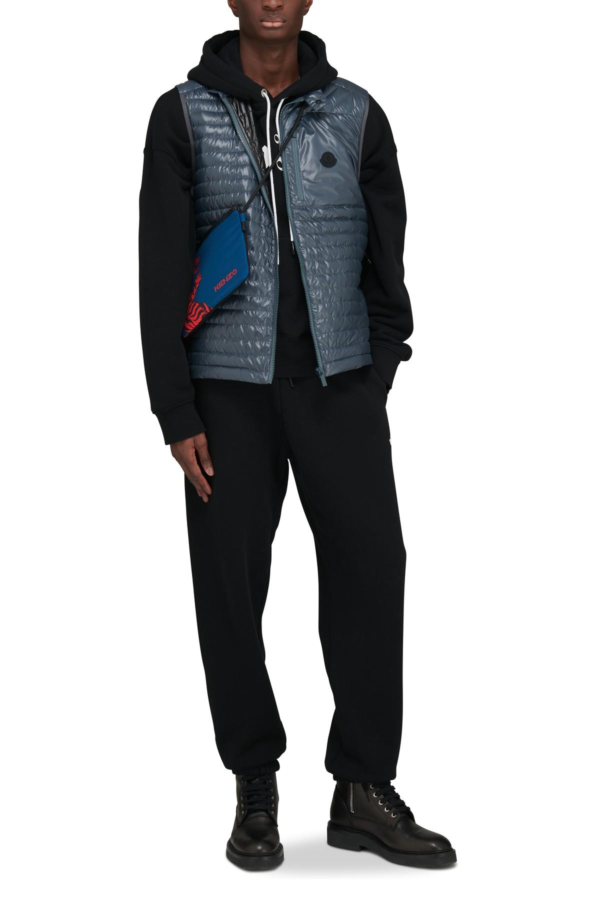 Moncler Synthetic Aptera Sleeveless Puffer Jacket in Blue for Men Mens Clothing Jackets Waistcoats and gilets 