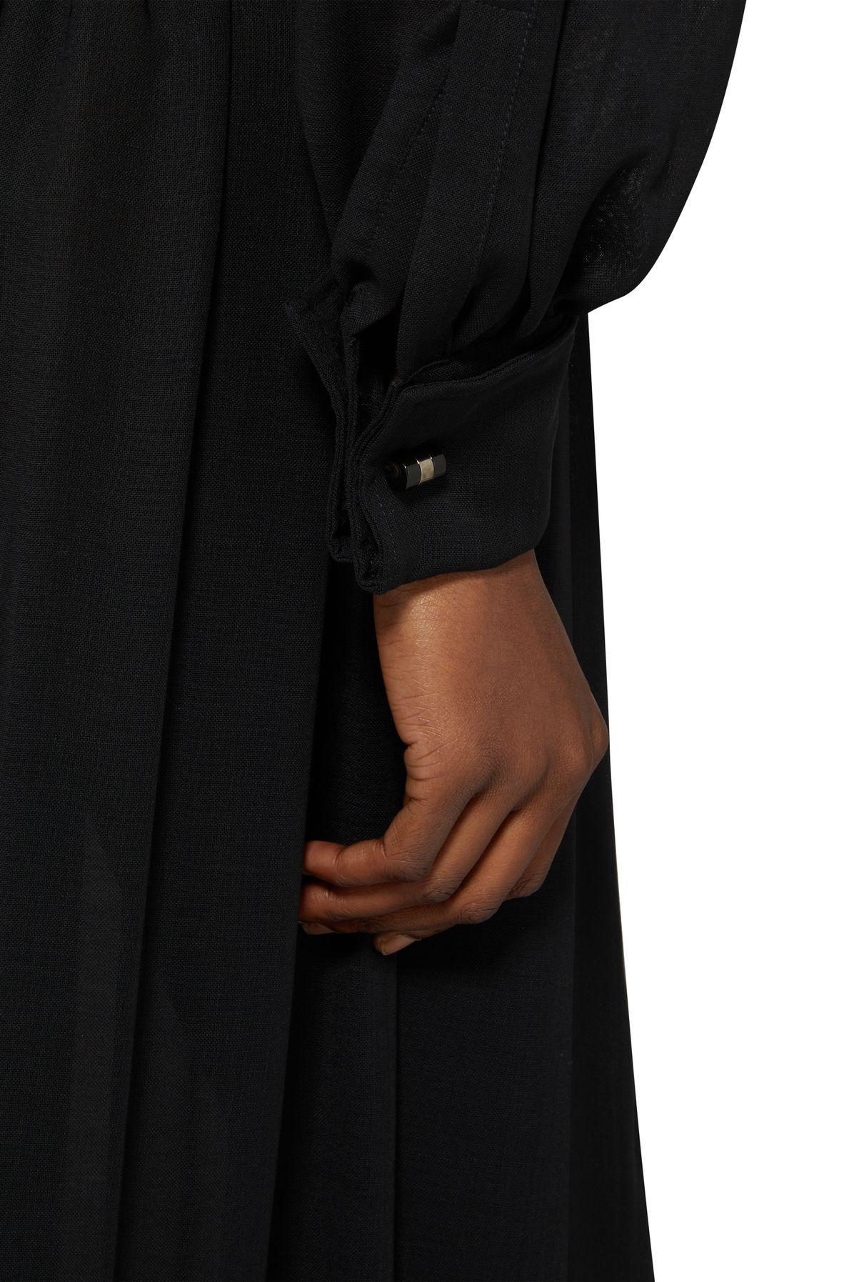 Max Mara Manu Off-Shoulder Virgin Wool Maxi Dress in Black