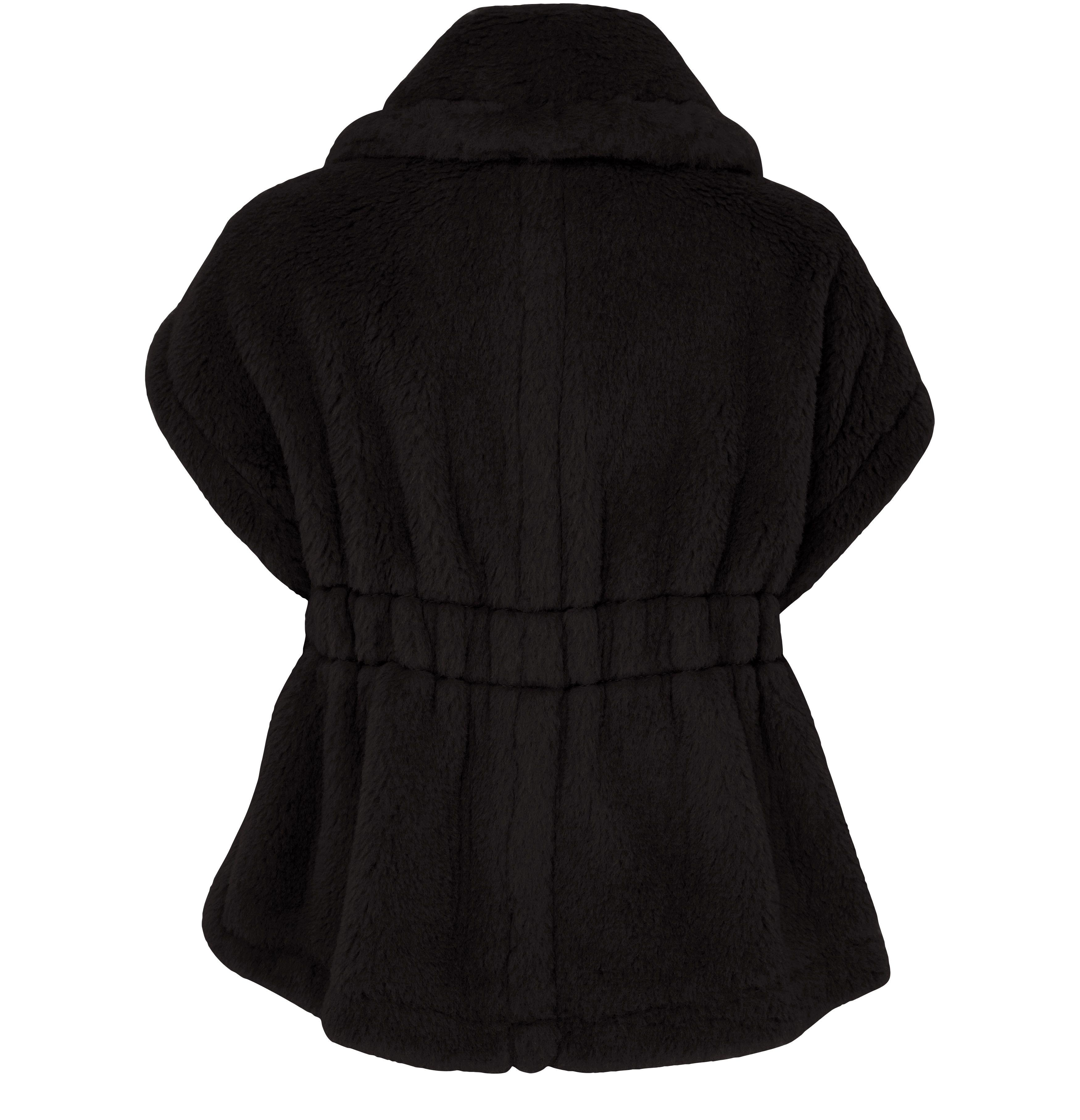 Max Mara Newabavo Teddy Cape in Black | Lyst