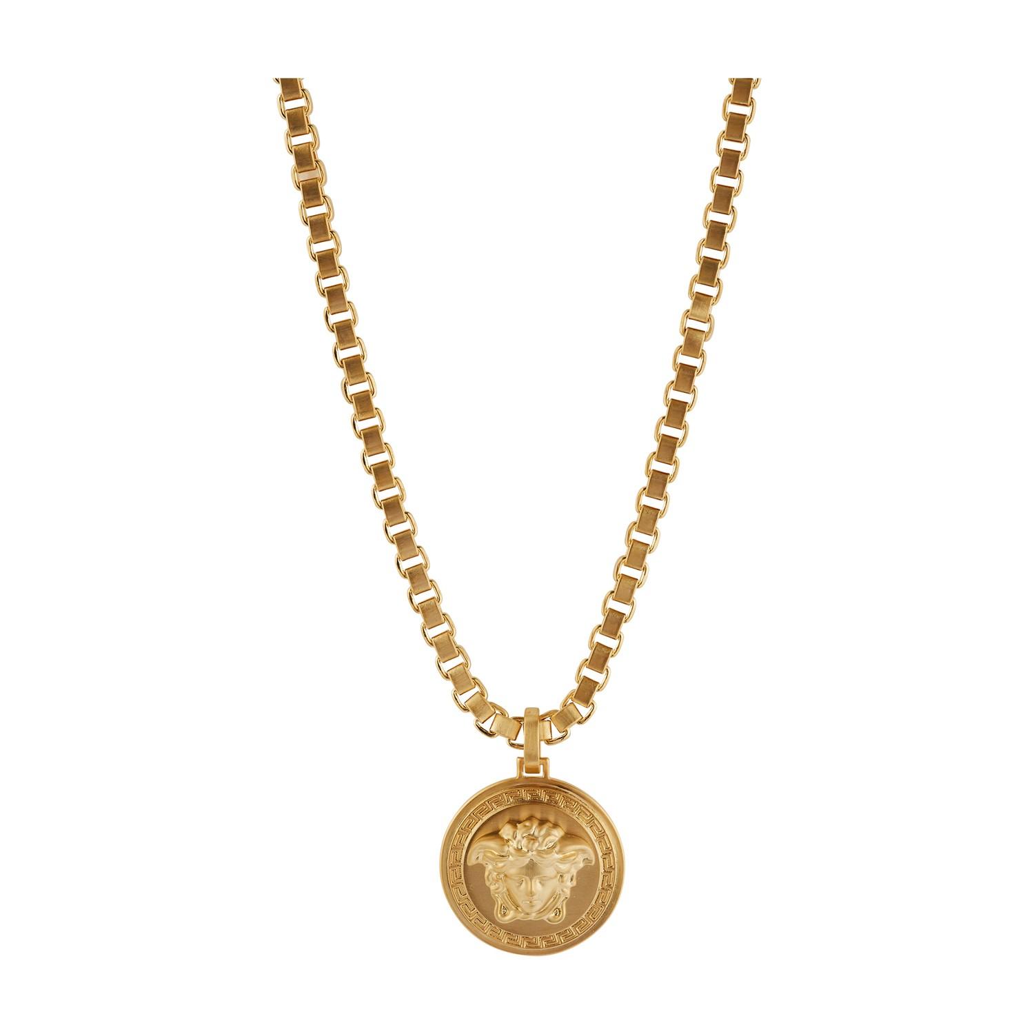 Versace Medusa Medallion Necklace in Metallic for Men - Lyst