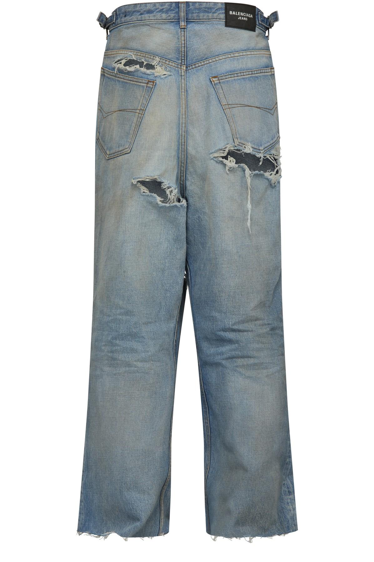 Balenciaga Destroyed Jeans in Blue for Men | Lyst